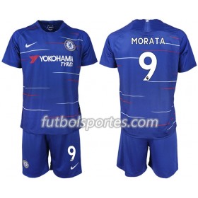 Camisetas Chelsea MORATA 9 Niño Primera Equipacion 2018/2019